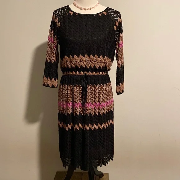 Dresses | Gabby Skye Black Pink And Blush Color Dress Size 8 | Poshmark